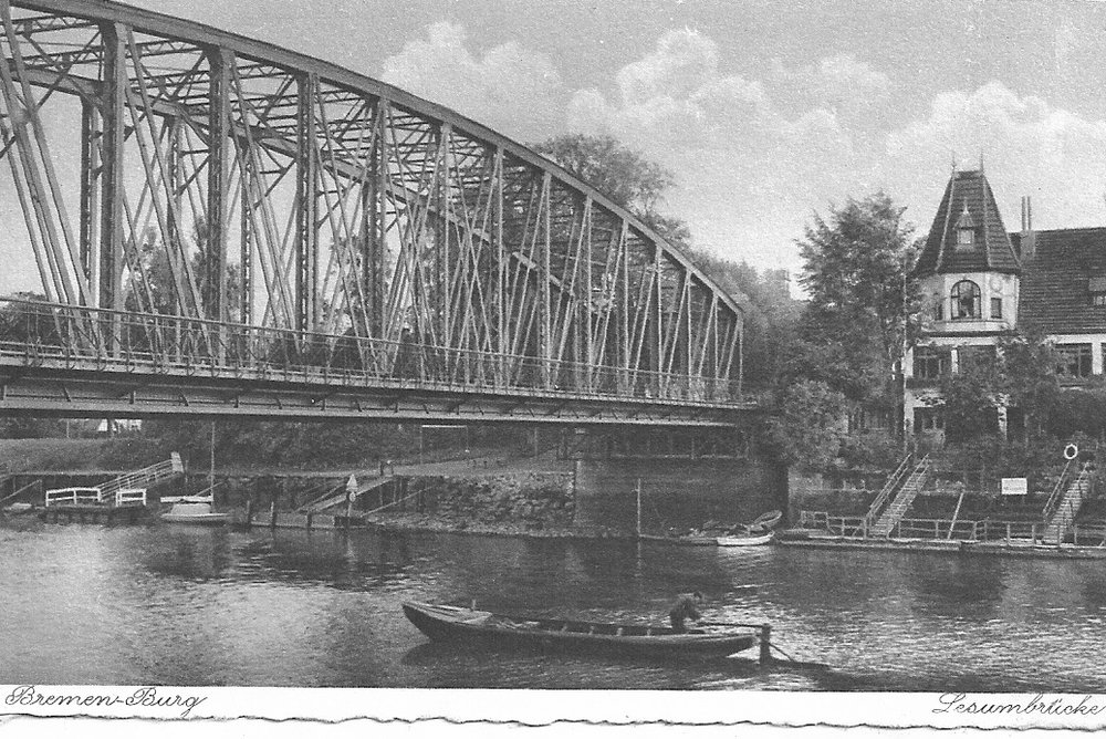 Die Burger Brücke mit Villa Lesumblick