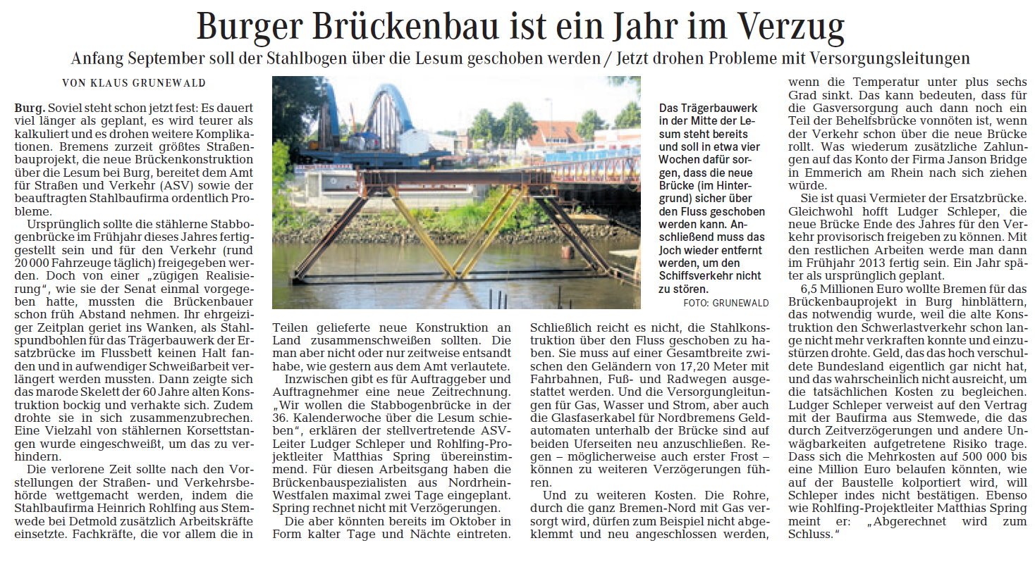 Die Norddeutsche vom 17.8.2012