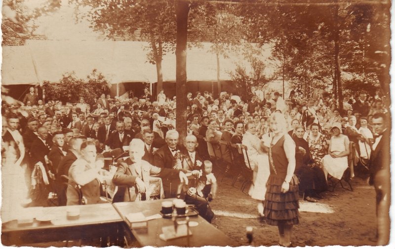 Postkarte / 1929-Sängerfest bei Haesloop
