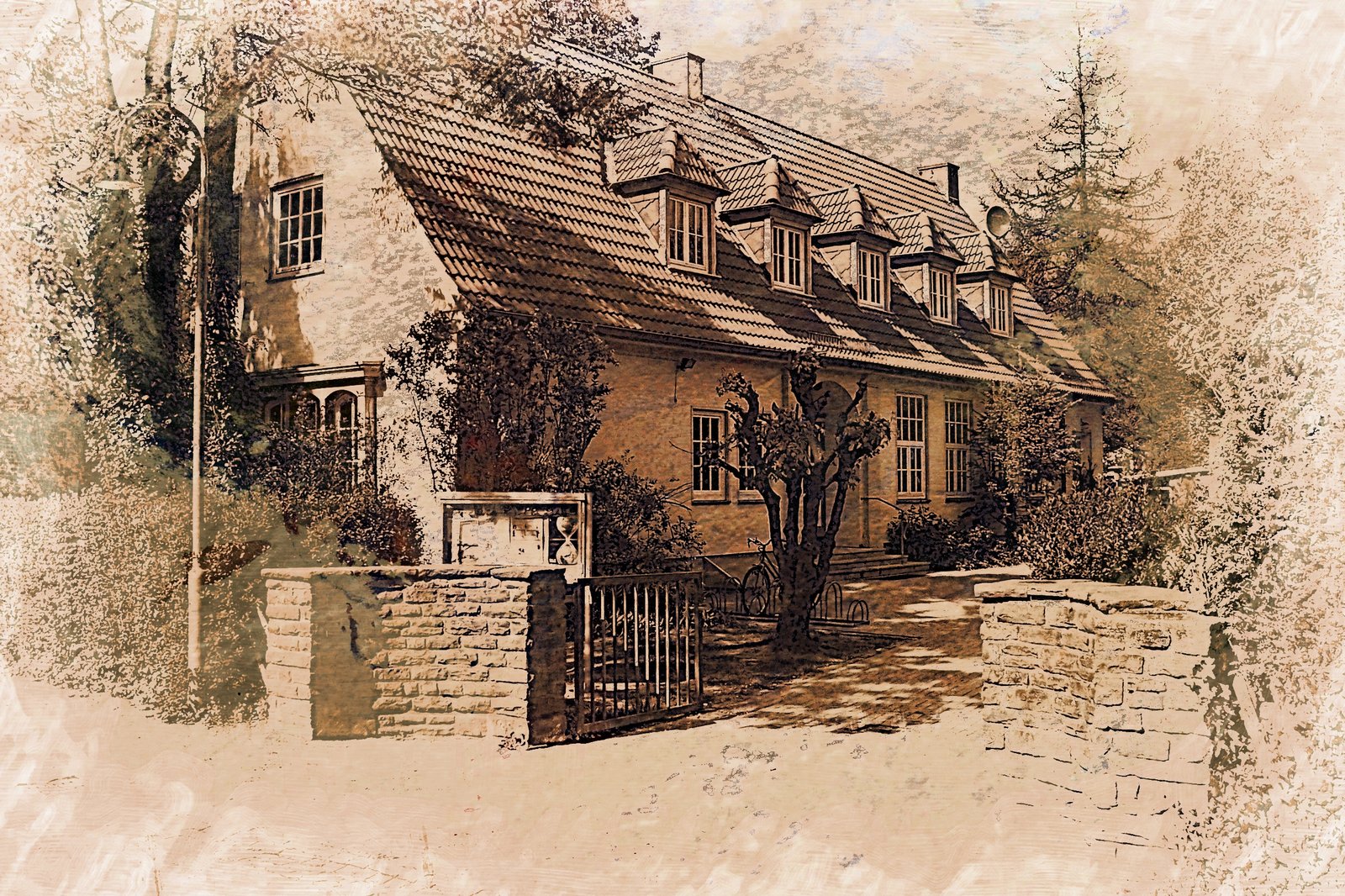 Das 1955 erbaute Jugendheim der Ev. Kirchengekeinde Grambke / Hinter der Grambker KIrche 18.