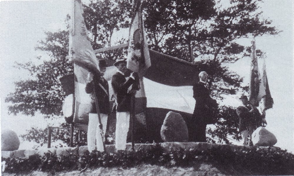 Denkmal - Einweihung am 24.7.1921 Redner auf dem Bild ist der Vorsitzende Ernst Howe
