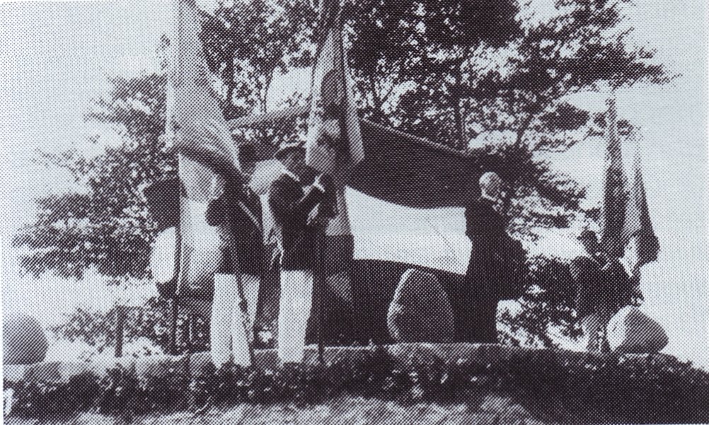 Denkmal - Einweihung am 24.7.1921 Redner auf dem Bild ist der Vorsitzende Ernst Howe