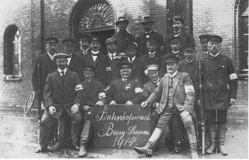 Bahnhofswache im Bahnhof "Burg-Lesum" 1914