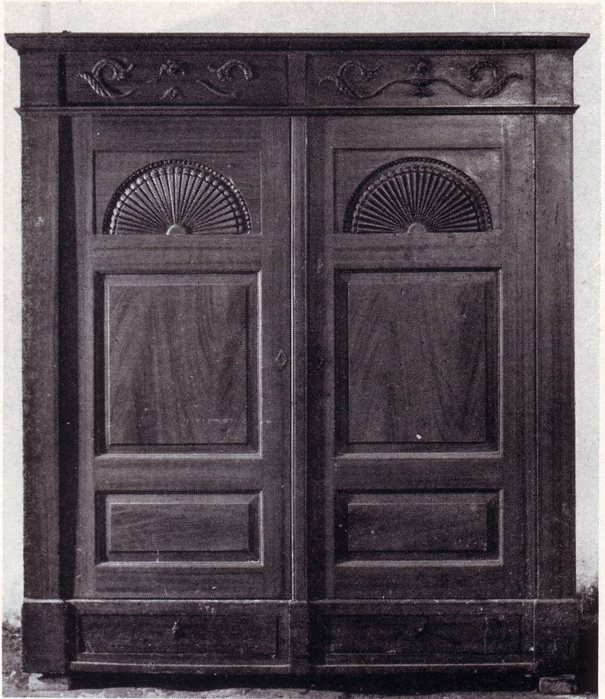 Dielenschrank von Eichenholz, gestrichen,um 1800, Mittelsbüren 3 Mittelsbüren 28