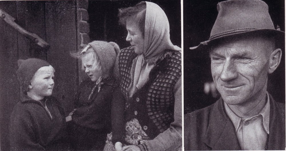 Edith Haake, geb. Friese mit Kindern und der Jungbauer Bernhard Haake