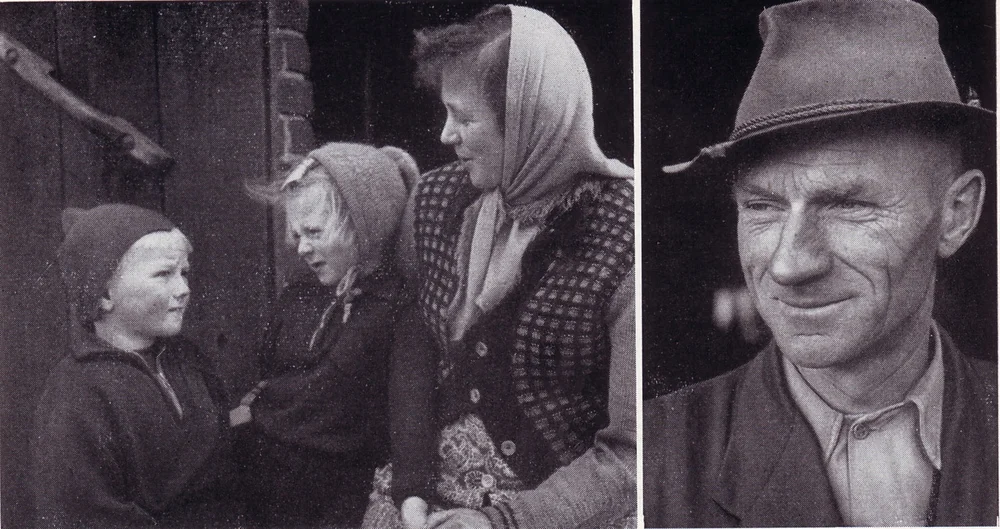 Edith Haake, geb. Friese mit Kindern und der Jungbauer Bernhard Haake