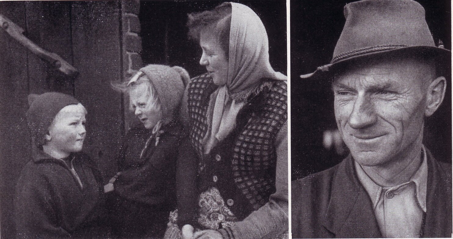 Edith Haake, geb. Friese mit Kindern und der Jungbauer Bernhard Haake