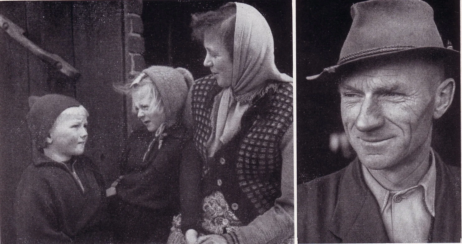 Edith Haake, geb. Friese mit Kindern und der Jungbauer Bernhard Haake