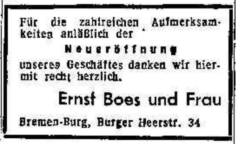 aus dem Weser-Kurier 17. Juli 1953