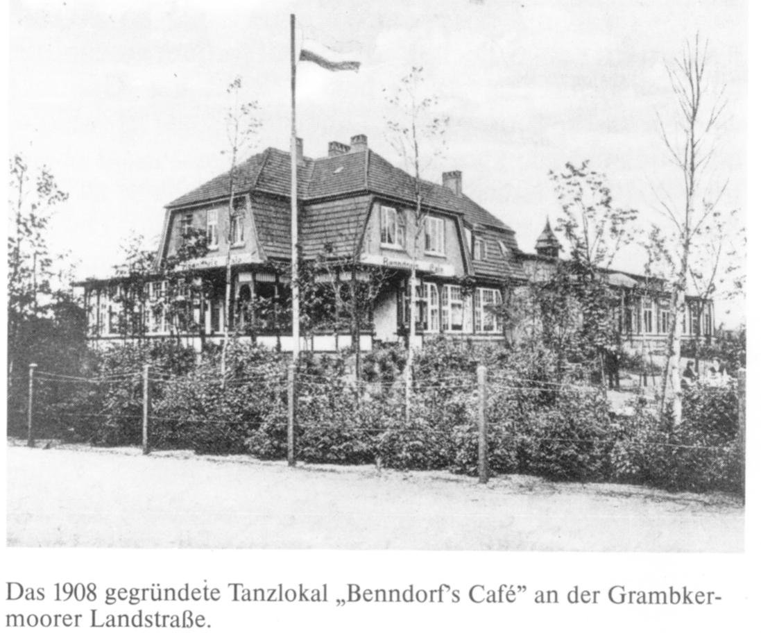 Blick von der Grambkermoorer Landstraße . Rechts (nicht im Bild) wäre die Straße " Am Postmoor ".