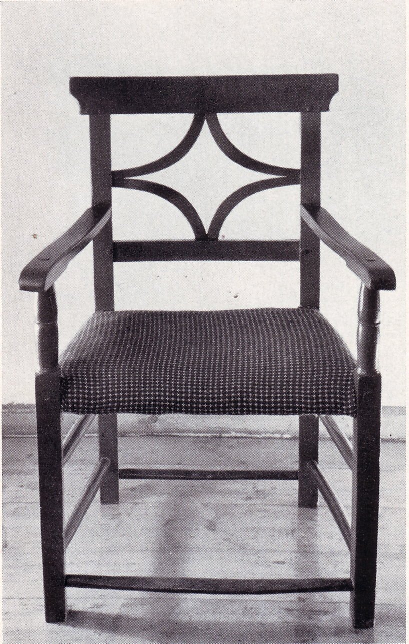 Armlehnstuhl aus dem Hause Albert Haake, Hasenbüren, um 1850 RECHTS