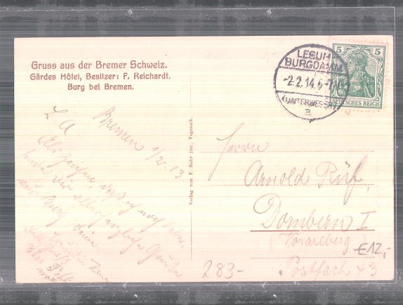Rückseite der Postkarte