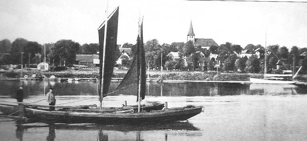 Torfboote v.d.Lesumer Hafen i.d.1920er Jahren