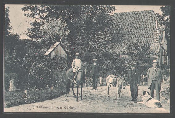 Karte von 1914 aus dem Garten von "Gärdes Hotel"
