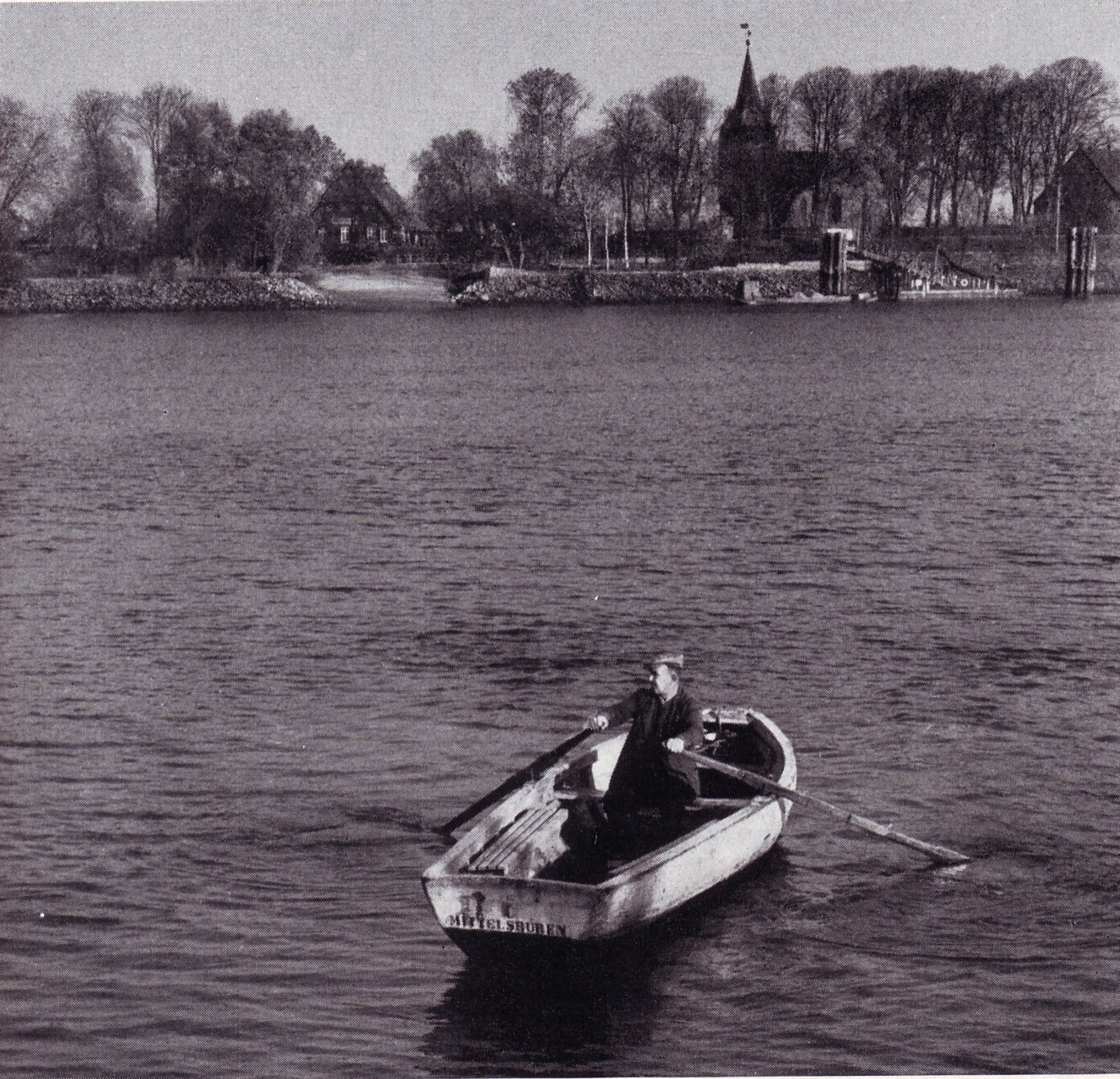 Fährhaus Imhoff, Moorlose Kirche und Bürener Schule mit Fährmann Jan Siefken
