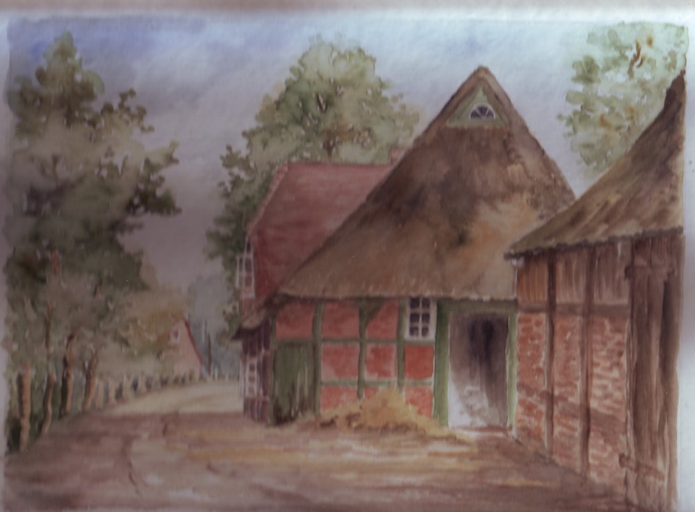 Hof Schmidt dann Hof Rutenberg ca. 1952 vor der Deicherhöhung